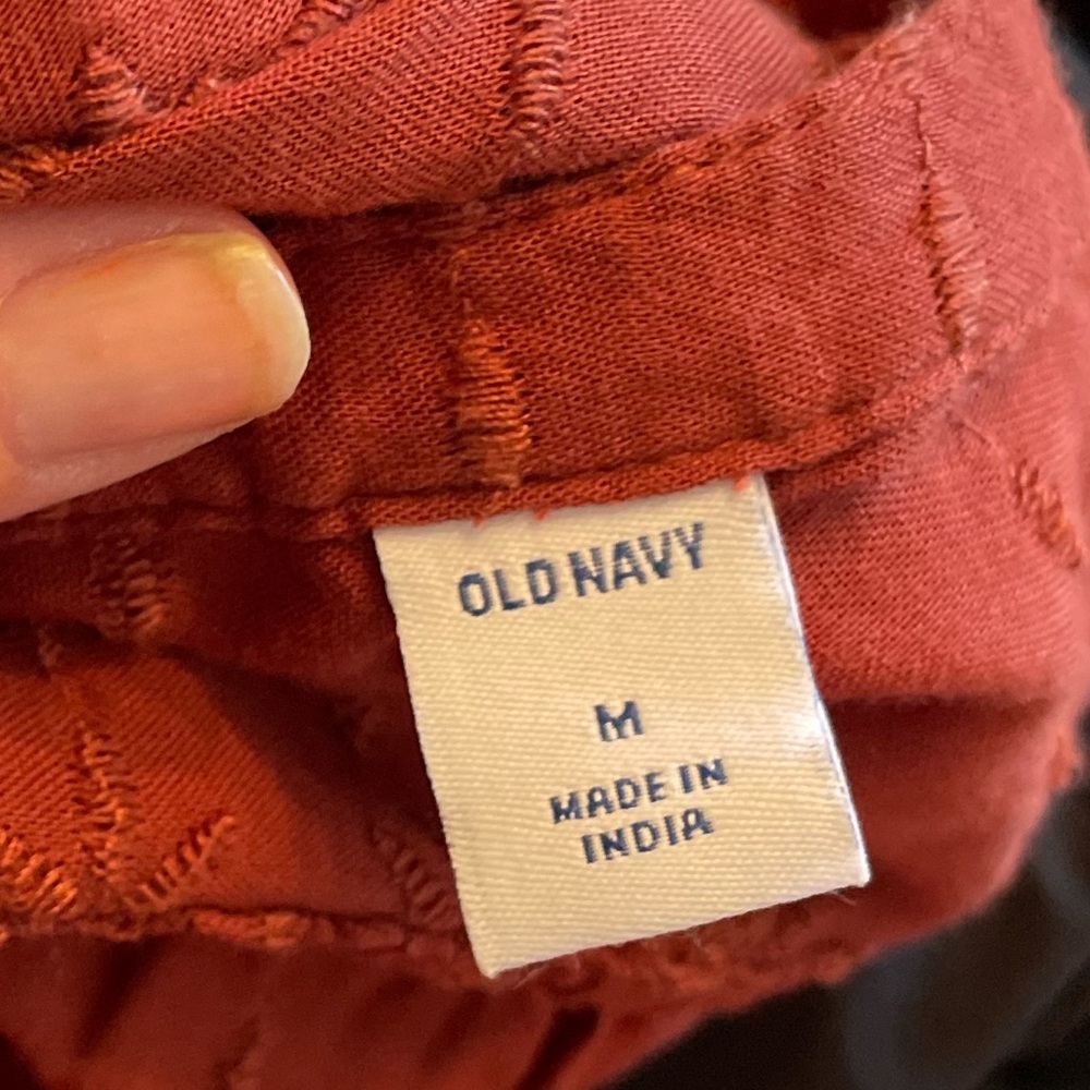 Euc Old Navy Rust Colored Button Up Embroidered B… - image 3